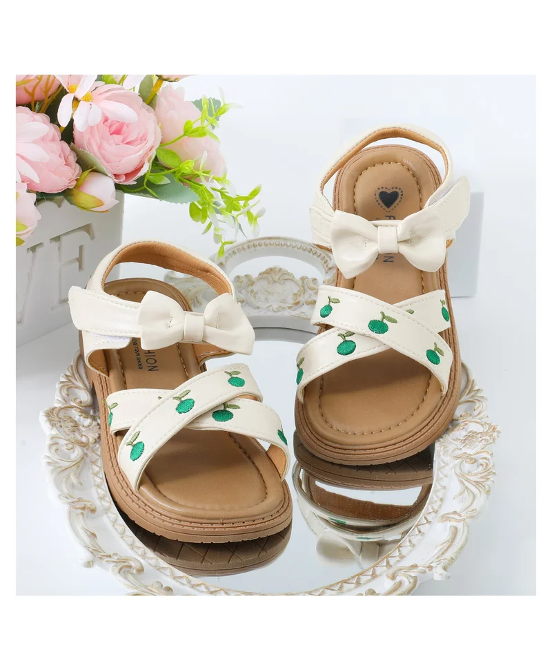 مارك وميا صنادل مارك وميا مطرزة بالفواكه بتفاصيل فيونكة - أبيضأخضر